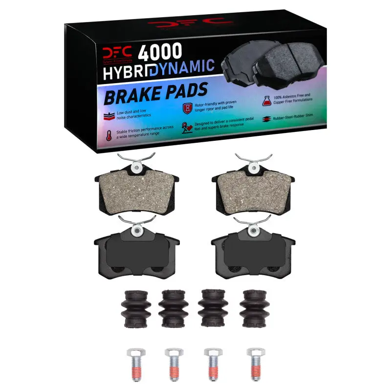 Dfc 97-08 Audi S6 Rear 4000 Hybridynamic Brake Pads And Hardware Kit 1
