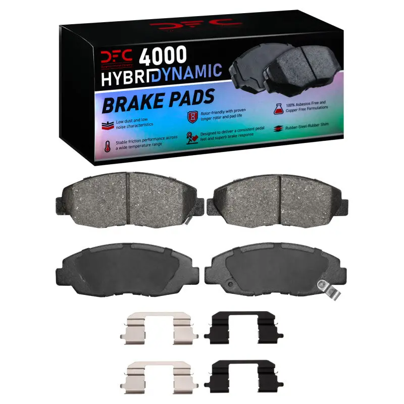 Dfc 98-02 Honda Accord Coupe Front 4000 Hybridynamic Brake Pads And Hardware Kit 1