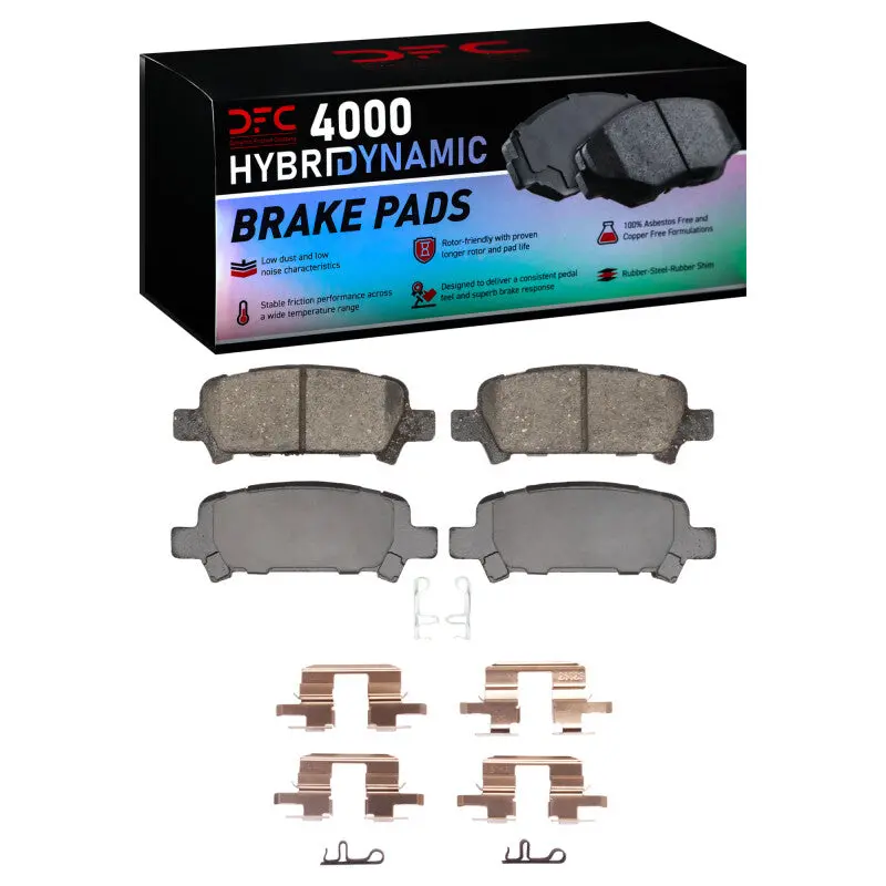 Dfc 98-06 Subaru Impreza Rear 4000 Hybridynamic Brake Pads And Hardware Kit 1