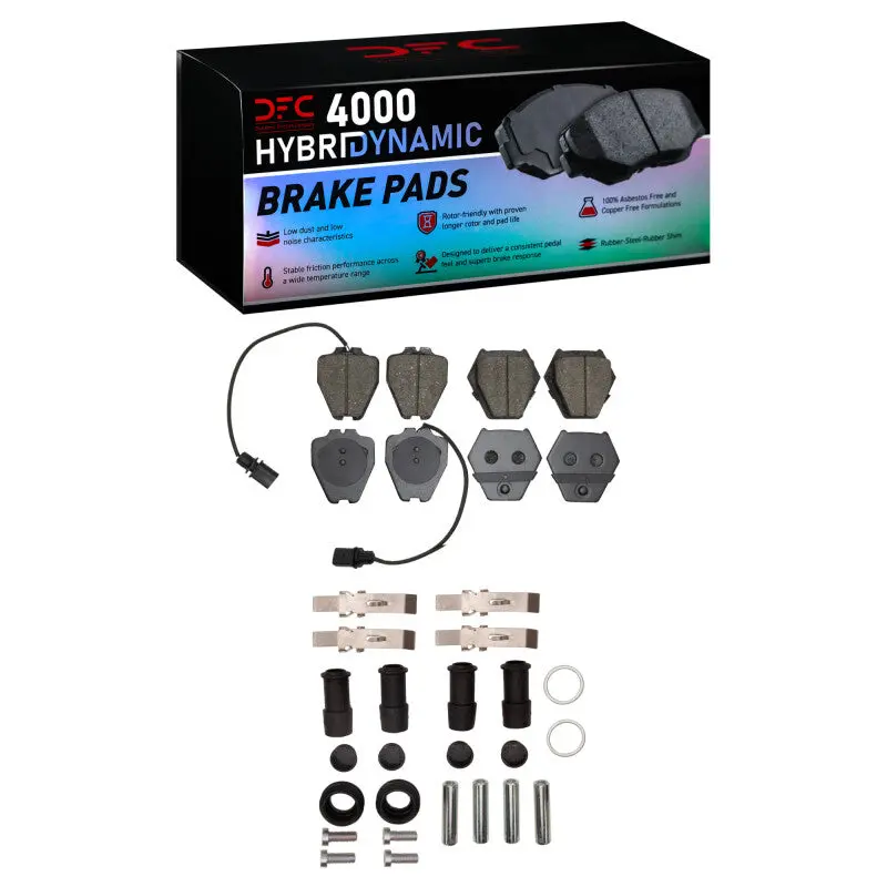 Dfc 99-05 Audi S4 Front 4000 Hybridynamic Brake Pads And Hardware Kit 1