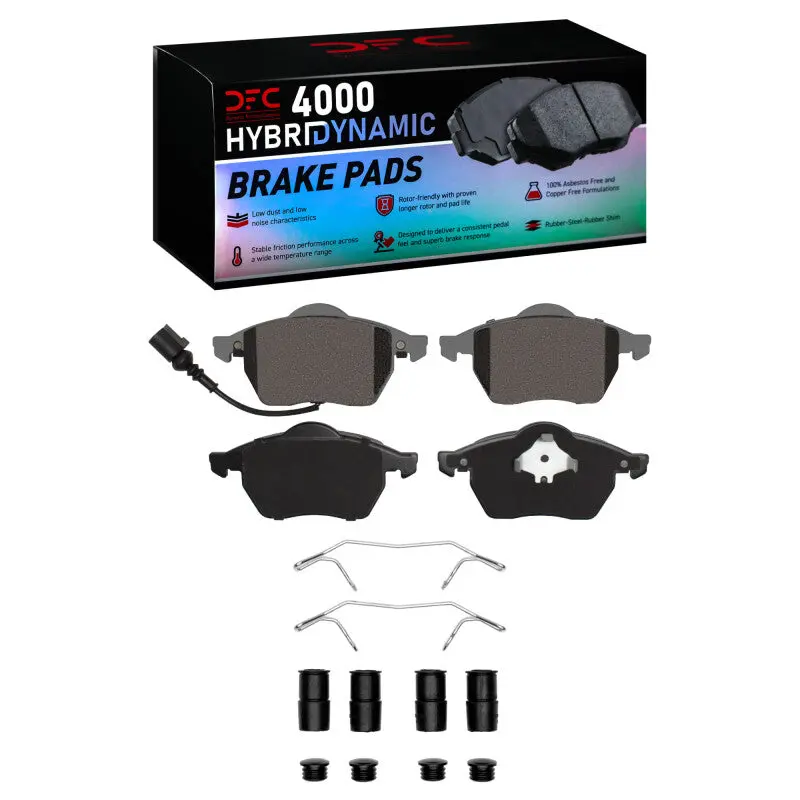 Dfc 99-10 Audi Tt Front 4000 Hybridynamic Brake Pads And Hardware Kit 1