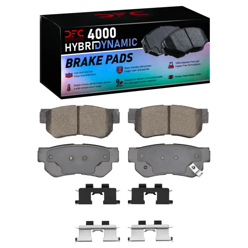 Dfc 99-10 Hyundai Sonata Rear 4000 Hybridynamic Brake Pads And Hardware Kit 1
