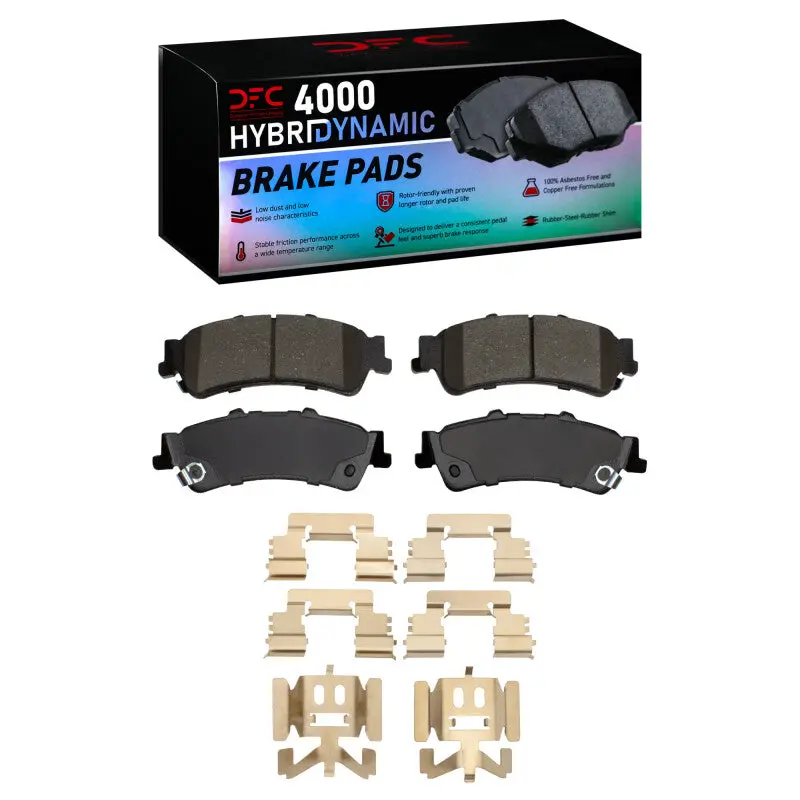 Dfc 99-11 Cadillac Dts Rear 4000 Hybridynamic Brake Pads And Hardware Kit 1