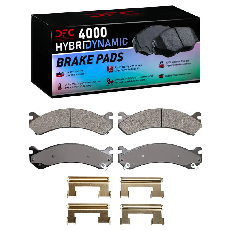 Dfc 99-20 Cadillac Dts Front 4000 Hybridynamic Brake Pads And Hardware Kit 1
