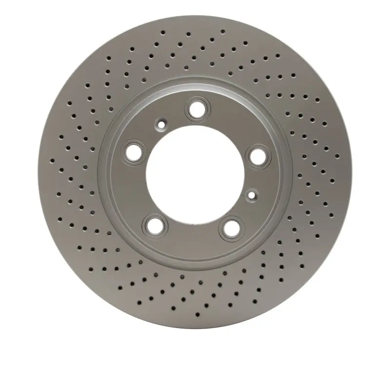 Dfc 99-23 Porsche 718 Boxster Left Front Drilled Geospec Coated Rotor 1