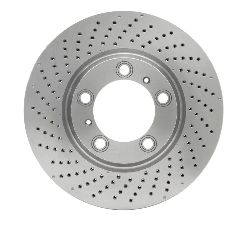 Dfc 99-23 Porsche 718 Cayman Left Front Drilled Brake Rotor 1