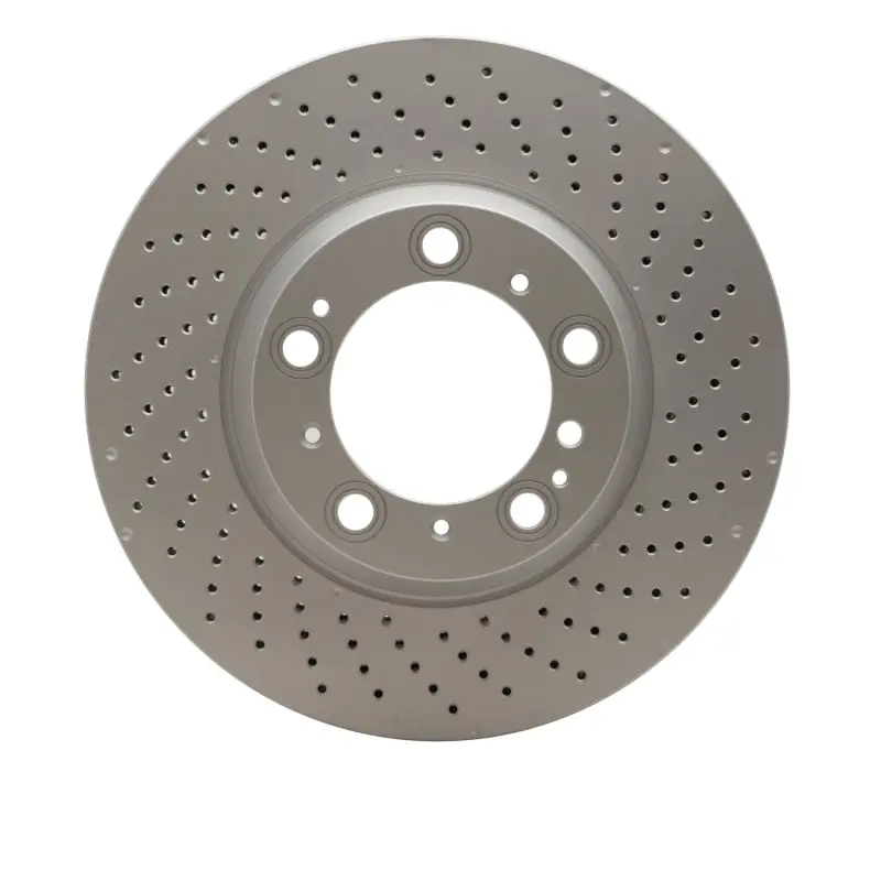 Dfc 99-23 Porsche 911 Right Rear Drilled Geospec Coated Rotor 1