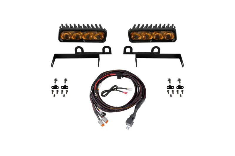 Diode Dynamics 2013-2018 Ram 1500 Ram Sportexpress Ss6 Pro Led Kit Yellow Fog 3000K 1