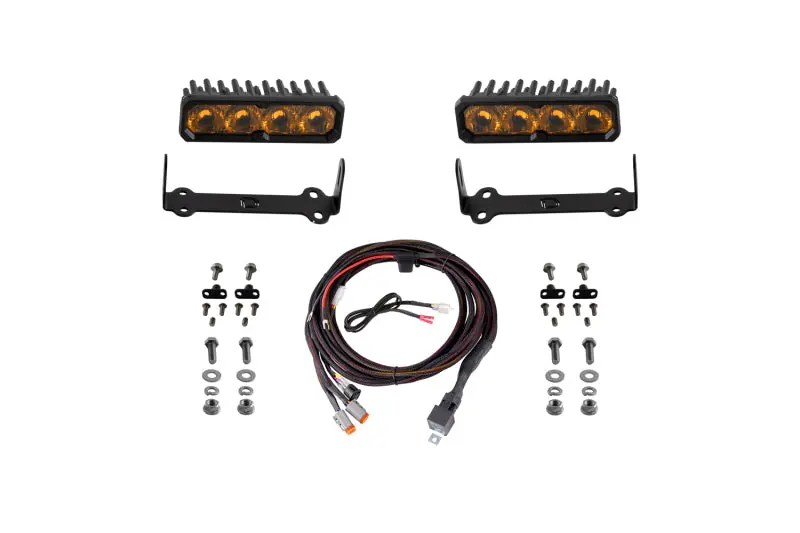 Diode Dynamics 2014-2024 Toyota 4Runner Ss6 Sport Led Kit Yellow Driving 3000K 1