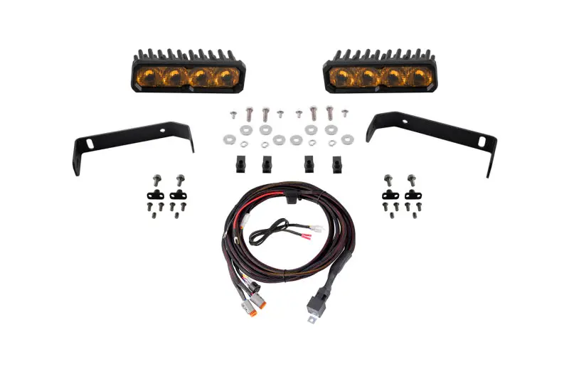Diode Dynamics 2019-2021 Ford Ranger 2019 Ss6 Max Led Kit Yellow Driving 3000K 1