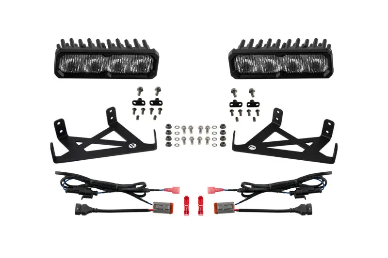 Diode Dynamics 2020-2022 Ford F-250 Super Duty F250 Fog Ss6 Pro Led Kit White 6000K 1
