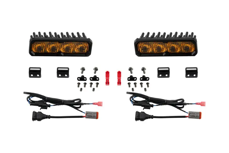 Diode Dynamics 2022-2026 Toyota Tundra Sequioa Fog Ss6 Max Led Kit Yellow 3000K 1