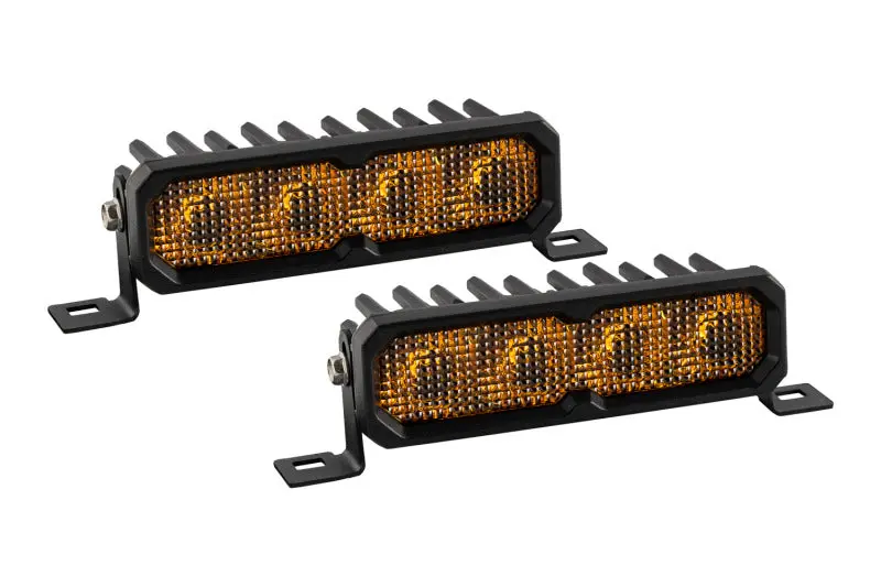 Diode Dynamics Ss6 Sport Yellow Flood Standard Abl (Pair) 3000K 1