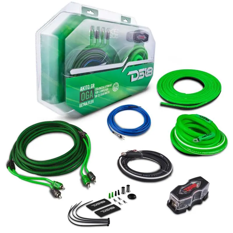 Ds18 0-Ga Amplifier Install Kit Advance- Green 1