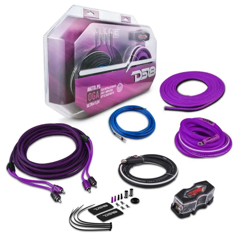 Ds18 0-Ga Amplifier Install Kit Advance- Purple 1