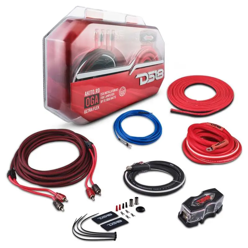 Ds18 0-Ga Amplifier Install Kit Advance- Red 1