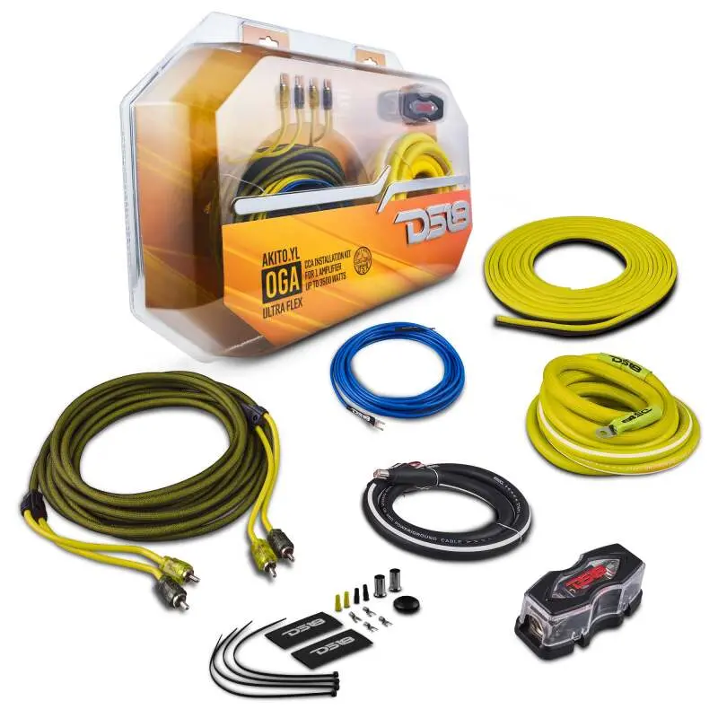 Ds18 0-Ga Amplifier Install Kit Advance- Yellow 1