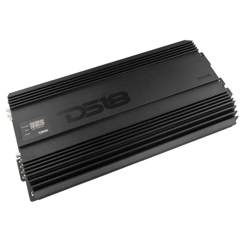 Ds18 1-Channel Amp 15000 Burst/0.5Ohm 8000/1Ohm 4800/2Ohm 2500/4Ohm Watts Rms W/ Voltmeter Black 1