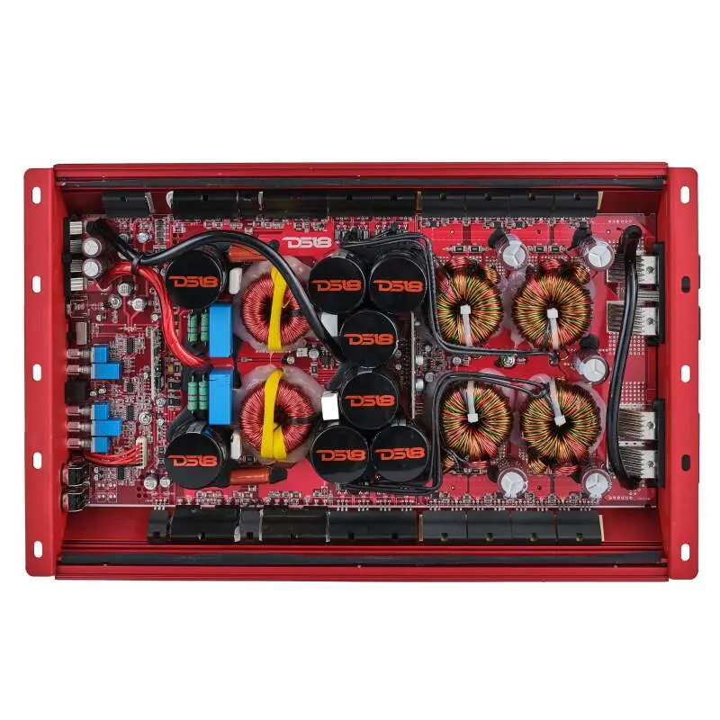 Ds18 1-Channel Amp 9200 Burst/0.5Ohm 5000/1Ohm 3500/2Ohm 2200/4Ohm Watts Rms W/ Voltmeter Red 1
