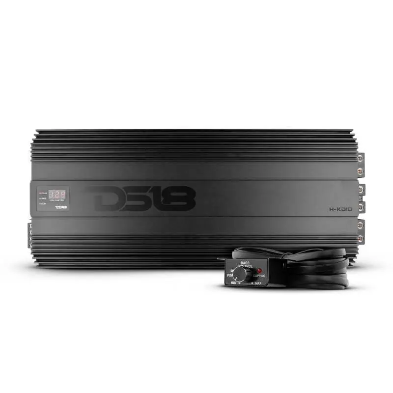 Ds18 1-Chnl Amp 18000 Burst/0.67Ohm 10000/1Ohm 5800/2Ohm 3500/4Ohm Watts Rms W/ Voltmeter Black 1