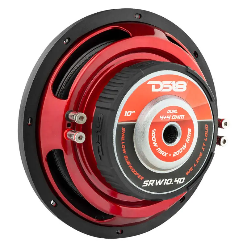 Ds18 10In 200 Watts Rms 4 Ohm Dvc Shallow Mount Subwoofer 1