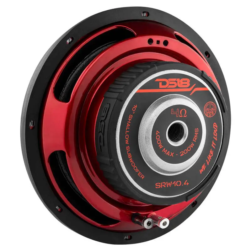 Ds18 10In 200 Watts Rms 4 Ohm Svc Shallow Mount Subwoofer 1