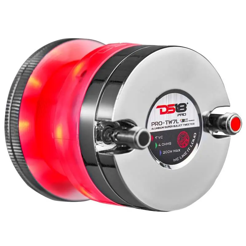 Ds18 2.3In Super Bullet Tweeter 100 Watts Rms 1In Titanium Vc 4 Ohm Rgb Led Lights 1