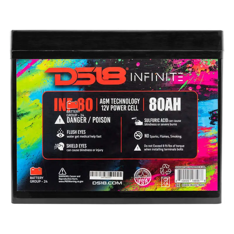 Ds18 2300 Watts 80 Ah Infinite Agm Power Cell Battery 1