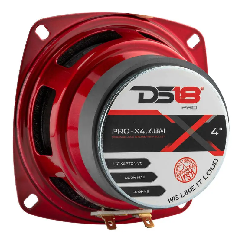 Ds18 4In 100 Watts Rms 4 Ohm Mid-Range Loudspeaker Bullet Loudspeaker 1