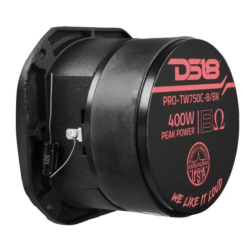 Ds18 4In Super Bullet Tweeter 200 Watts Rms 1.5In Titanium Vc 8 Ohm Silver 1