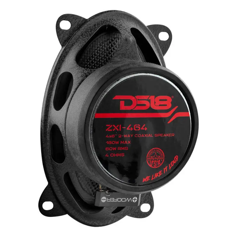 Ds18 4X6in 60 Watts Rms 4 Ohm 2-Way Coaxial Speaker W/ Kevlar Cones 1