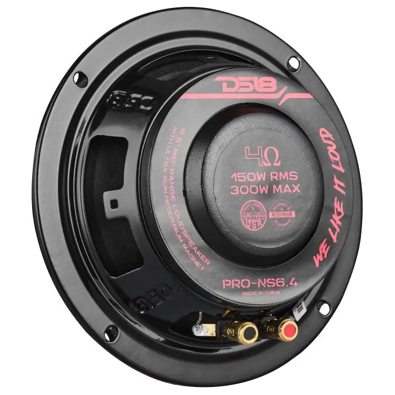 Ds18 6.5In 150 Watts Rms 4 Ohm Neodymium Shallow Full Range Loudspeaker 1