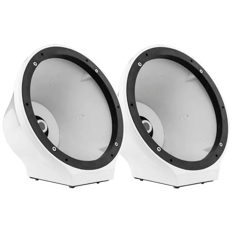 Ds18 8In Marine And Powersports Universal Flat Mount Speaker Pod Rgb Led Lights- Carbon Fiber 1