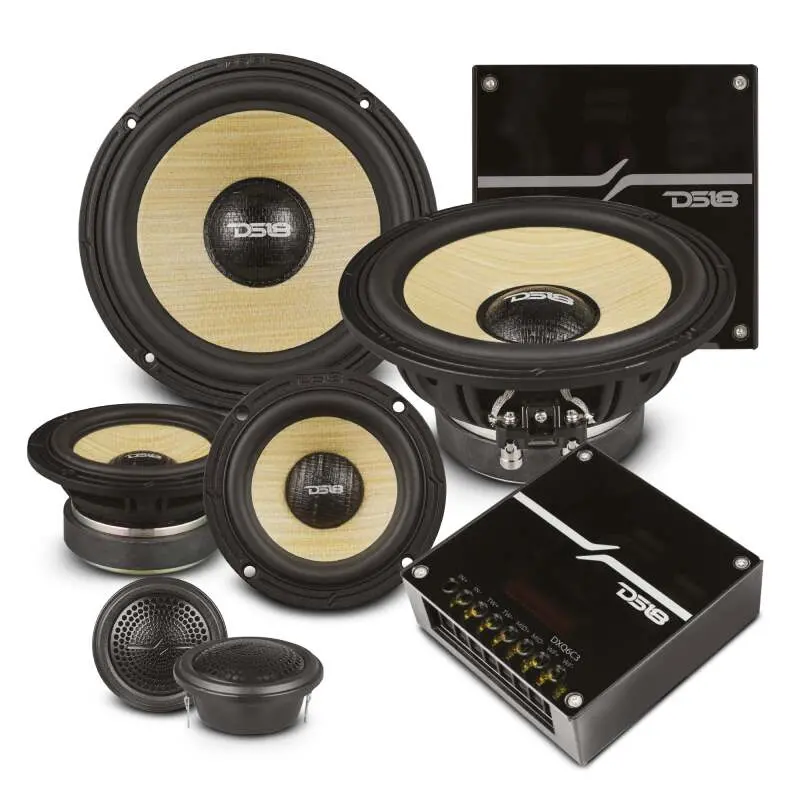 Ds18 Dlx Quality 6.5In + 3.5In + 2In 3-Way 150 Watts Rms 4 Ohm Yellow Straw + Composite Foam Cone 1