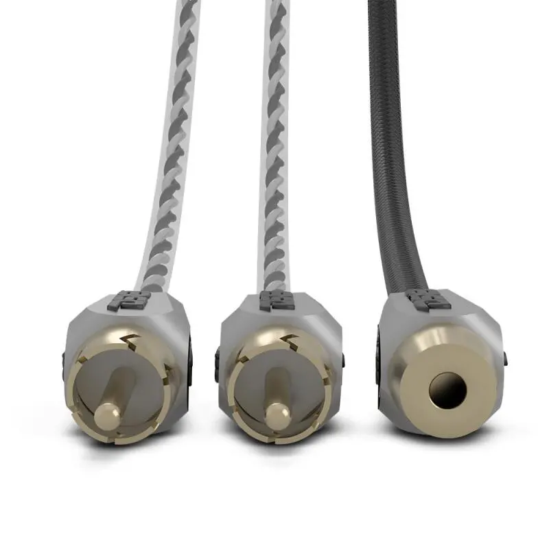 Ds18 Level 3 Rca Wire Y Connector 1 Female To 2 Male Black 1