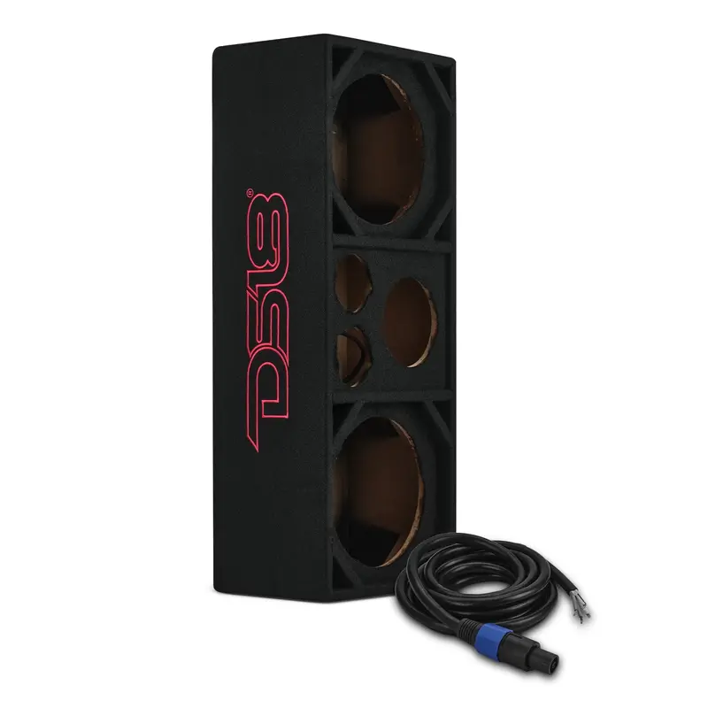 Ds18 Ported Enclosure 2X 10In Mids 2X 3.6In Tweeters & 1 X 5.7In Horn Diffuser -Black Carpet 1