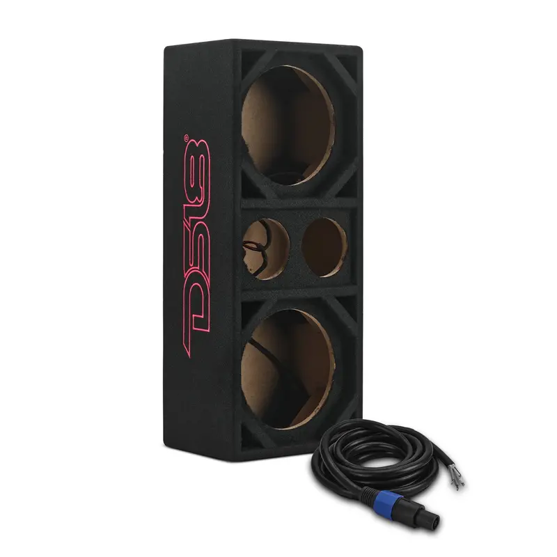 Ds18 Ported Enclosure W/ 2X 8In Mids & 2X 3.6In (Not Included)- Black Carpet 1