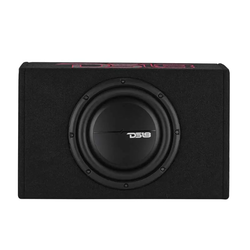 Ds18 Single 10In Shallow Enclosure W/ Subwoofer 350 Watts Rms Sealed Black Carpet Amplified 1