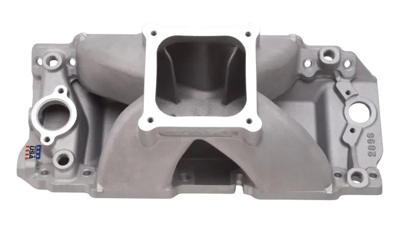 Edelbrock Manifold Bbc Short Deck Super Victor 565 Conventional Rect Port Heads 1