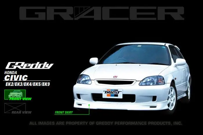 Greddy 99-00 Honda Civic Si Front Lip Spoiler 1