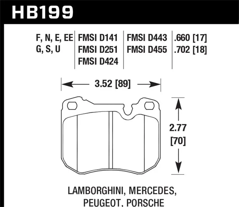 Hawk 88-89 Porsche 944 Turbo Hps 5.0 Street Brake Pads - Front 1