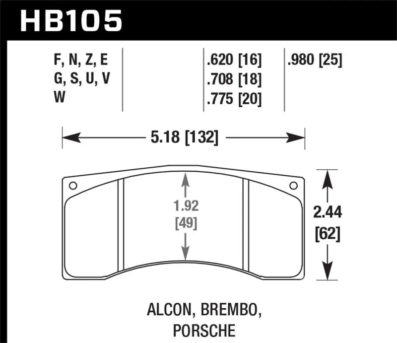 Hawk Performance 15-20 Bmw 4 Series F82/F83 Er-1 Brake Pad Set 1