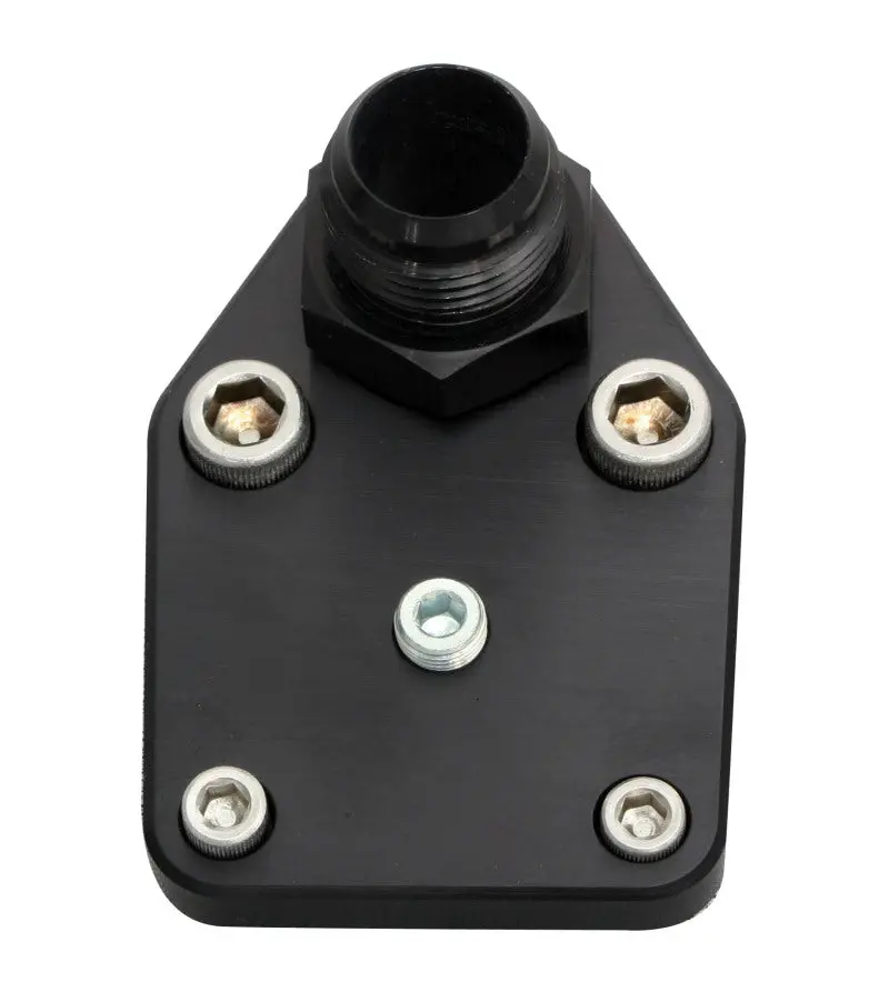 Moroso Chevrolet Small Block Fuel Pump Block-Off Plate W/Fitting - Billet Aluminum 1