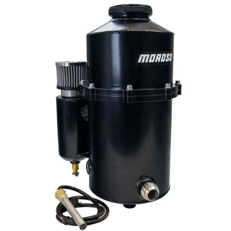 Moroso Drag Race 2 Pc 60/40 Split 16.5In Tall 7In Dia 7.5Qt Dry Sump Tank - Black 1