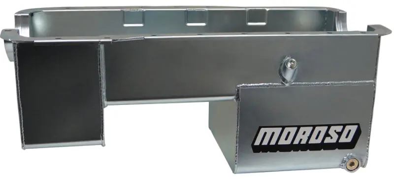 Moroso Ford 289-302 (W/Rear Sump & Billet End Seals) Deep Wet Sump 7Qt 9In Steel Oil Pan 1