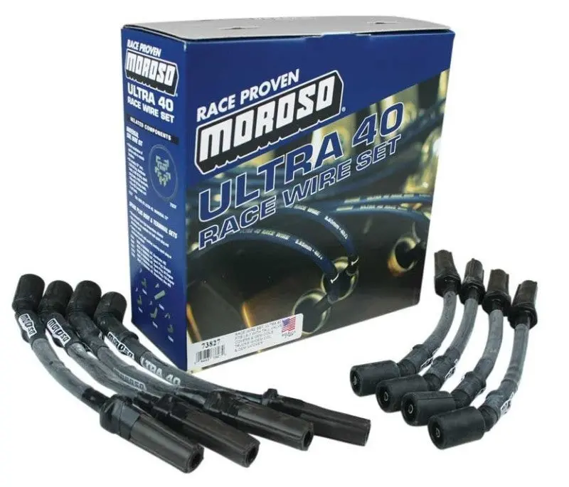 Moroso Gm Ls Ignition Wire Set - Ultra 40 - Sleeved - Coil-On - 9.75In Wire - Black 1