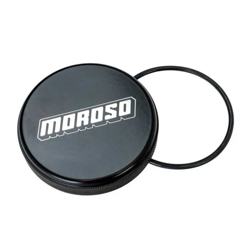 Moroso Replacement Cap Dry Sump Tank - Black W/Logo 1