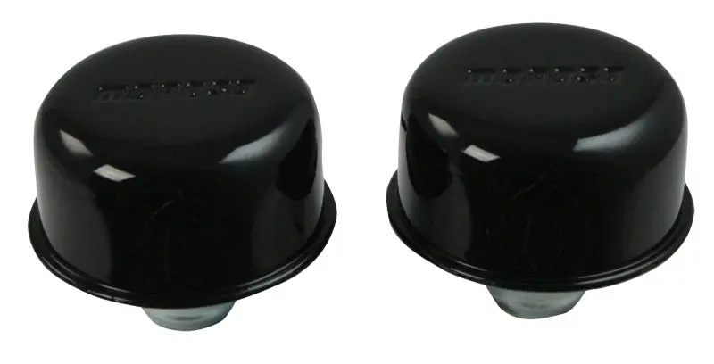 Moroso Valve Cover Breather - 1.22In Diameter - One Piece Push-In Type - Black Powder Coat 1