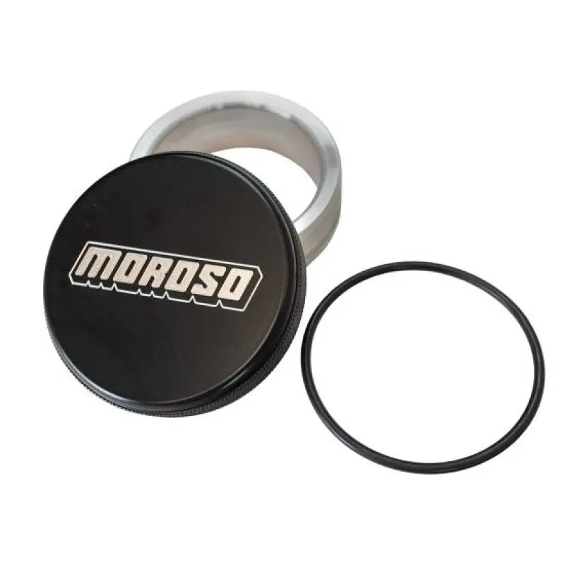 Moroso Weld-In Fill Cap W/Neck/Bung & O-Ring - Black 1