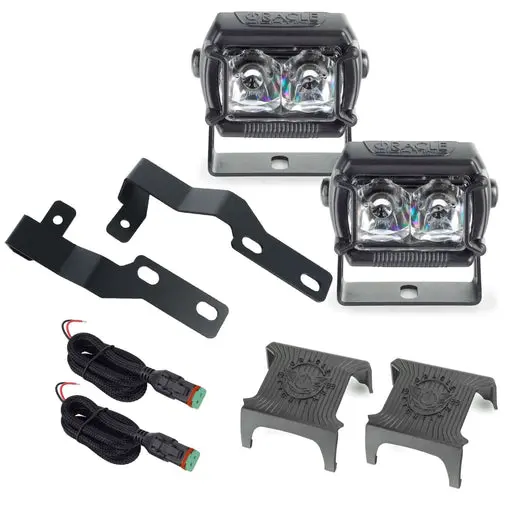 Oracle 05-14 Toyota Tacoma A-Pillar Hood Mount Brackets W/ Vega Series 2 Spotlights 1